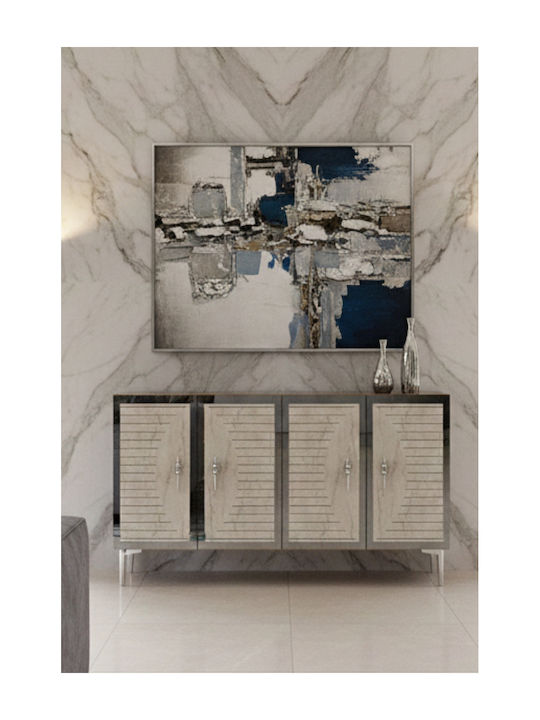 Буфет от Метал SteweHome Бял 120x32x75cm