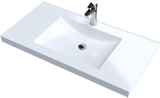 Sanitec Alba Einbau Badezimmerwaschbecken Porzellan 70x46cm Weiß