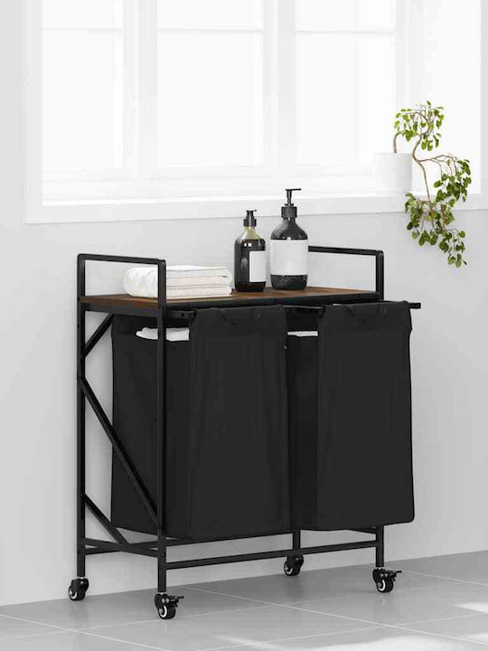 vidaXL Laundry Basket Fabric Brown