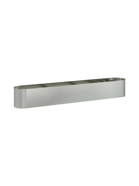 vidaXL Γλάστρα Μεταλλική Γκρι 280x40x40εκ.