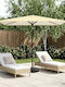 Aluminium-Garten- und Terrassen-Sonnenschirm Gelbe 3x3xHöhe 2,35 m