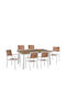 Set Dining de Exterior Taber 7 Piese Alb