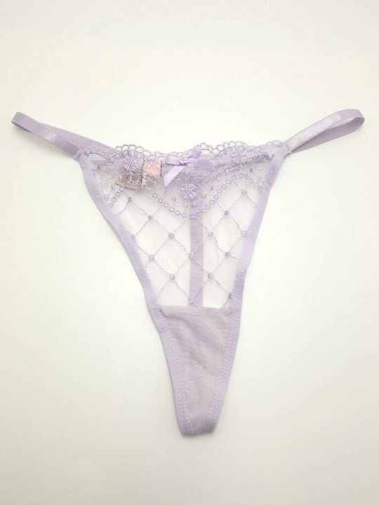 Hana Șir De Caractere Cu Dantelă Violet