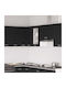 Schwarzer Küchenschrank 40x31x60cm