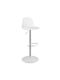 Bar Stools Tino with Adjustable Height White 2 Pieces