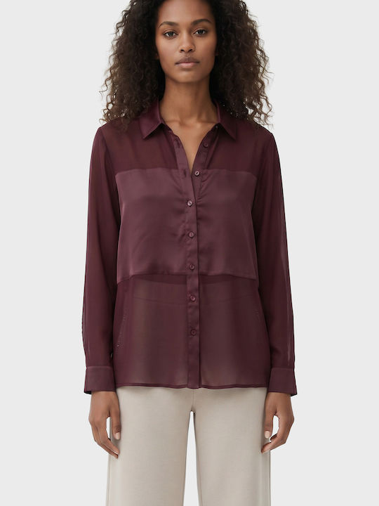 Vero Moda Long Sleeve Women's Shirt Bordeaux