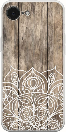 Handyhülle Holz Mandala iPhone 17e Flexible Tpu Transparente Silikon