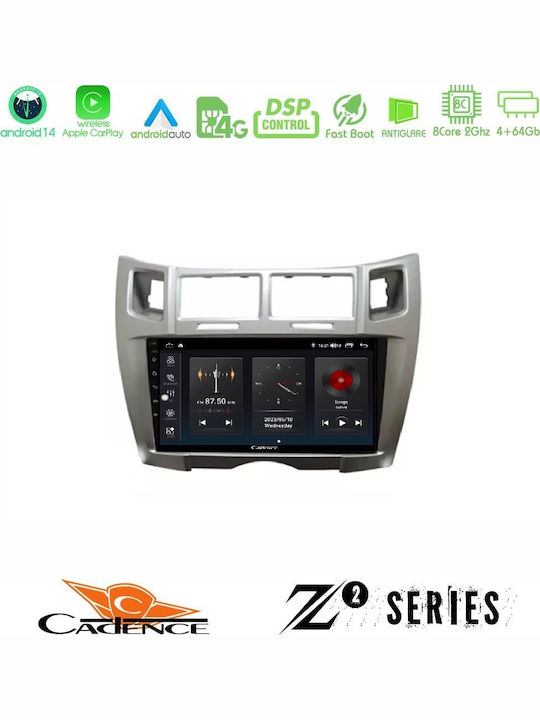 Cadence Car Audio System for Toyota Yaris Bluetooth USB WiFi GPS Apple CarPlay Android Auto with 9" Touch Screen