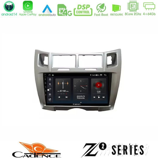 Cadence Car Audio System for Toyota Yaris 2023-2024 Bluetooth USB Wi-Fi GPS Apple CarPlay Android Auto with 9 Inch Touch Screen