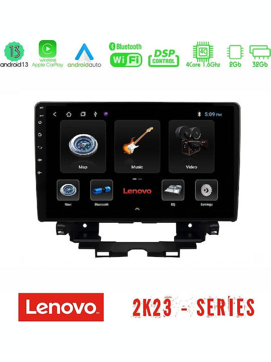 Lenovo Car Audio System for Renault Kangoo 2022-2023 (Bluetooth/USB/WiFi/GPS/Apple CarPlay/Android Auto) with 10" Touch Screen