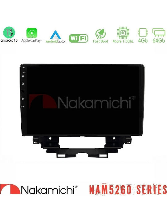 Nakamichi Car Audio System for Renault Kangoo 2022-2023 Bluetooth USB AUX WiFi GPS Apple CarPlay Android Auto with 10" Touch Screen