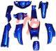Modenas Kriss 115 Set Kit of Plastic Suits Blue Without Outer Leg Guards 10 Pieces