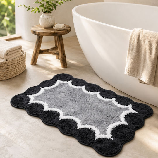 My Home Luxury Non-Slip Bath Mat CBM-2 Black 50x80cm