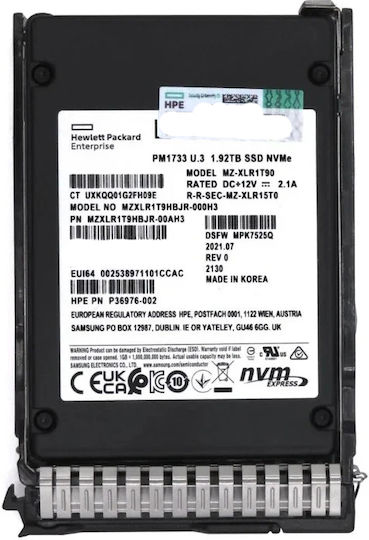 HP P20735-001 SSD 1.9TB Тип 2.5'' Със Свързване PCI Express 3.0 P20735-001