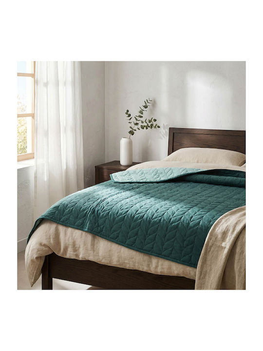 Easy Home Κουβερλί Μονό από Πολυεστέρα Πράσινο 160x220cm