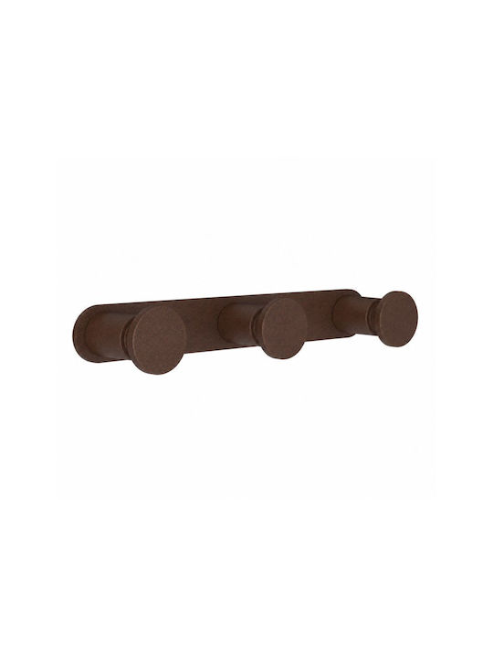 Pam & Co Triple Bathroom Hook With Screws 3.5x2...