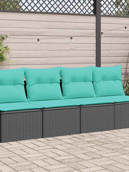 Canapea Cu Patru Locuri De Exterior Din Rattan Cu Perne