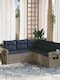 Ecksofa Outdoor Rattan mit Kissen