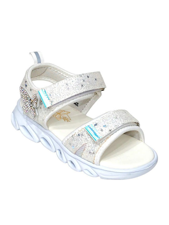 Doremi Kids' Silver Sandals 230-442L-White Doremi Kids' Silver Sandals 230-442L-White