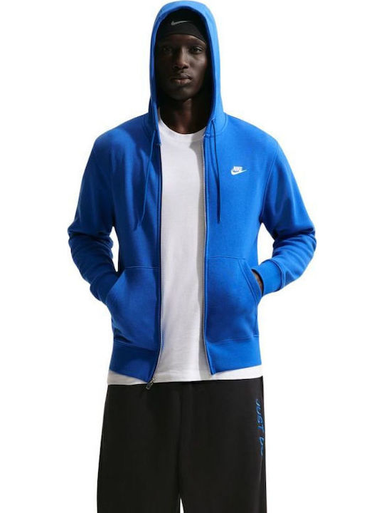 Nike Hanorac Geacă cu Glugă Albastru