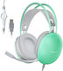 Aula S505 Over Ear Gaming Headset με σύνδεση USB Πράσινο for PC