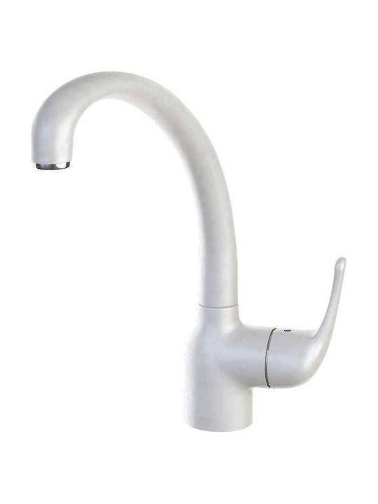 Sanitec Jolla Kitchen Faucet Counter White
