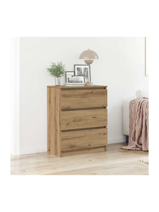 Wooden Bedroom Chest of Drawers with 3 Drawers ...