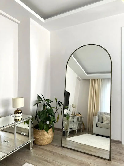 SteweHome Oglindă De Podea Ovală Maro 180x80cm