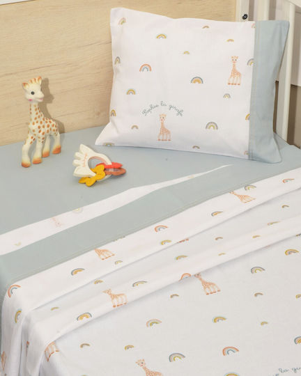 Sophie La Girafe Fitted Turquoise Baby Sheets 70x140cm Sophie La Girafe Fitted Turquoise Baby Sheets 70x140cm