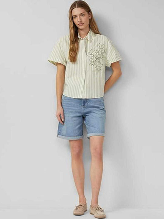 s.Oliver Damen Jean Shorts Blau