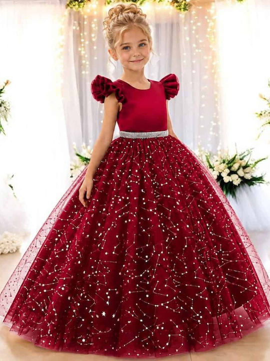 Girls Dress Burgundy
