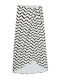 High Waist Midi Skirt Black and White