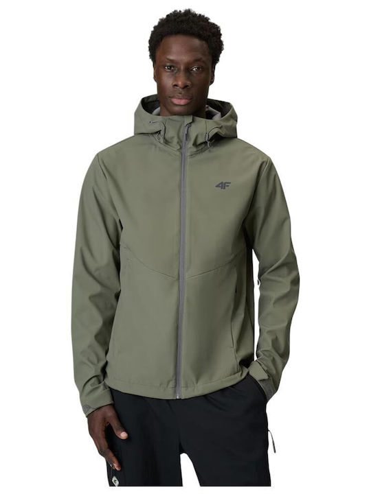 Winter Softshell Waterproof and Windproof Khaki Jacket