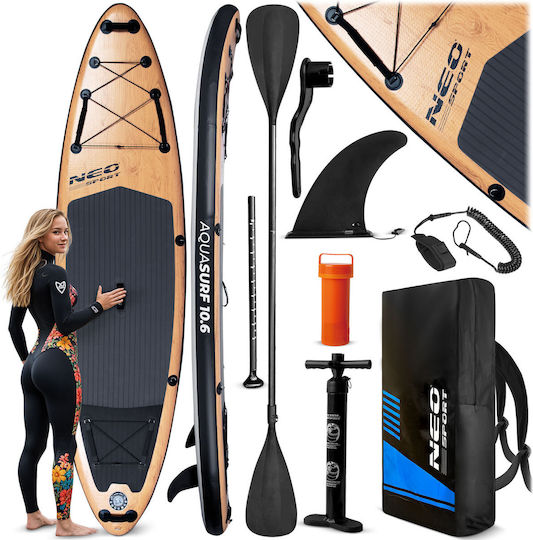 NEO Sport Aquasurf Aufblasbare SUP Board mit Länge 3.2m Beig