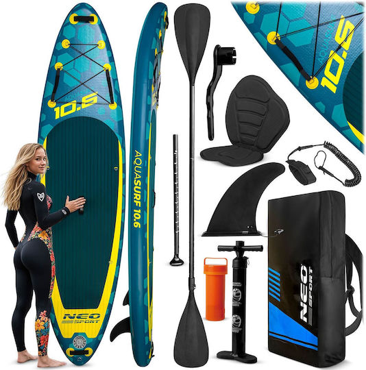 NEO Sport Aquasurf Надуваема SUP Дъска с Дължина 3.2m Синя