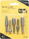 Set of Wood and Metal Cutter Bits 5 Pieces Shank 6mm 1/4" Breckner Germany Bk77645