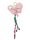 Keychain Bag Charm Large Pink Butterfly