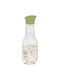 Viosarp Glass Water Bottle with Screw Lid Transparent 1000ml