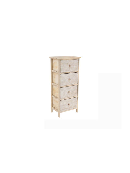Storage Drawers from Wood with 4 Drawers L37.5xW27.5xH86cm