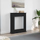 vidaXL Metal Fireplace Screen 87.5x20x75cm Black