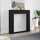 vidaXL Μεταλλικό Προστατευτικό Τζακιού 100x20x100cm Μαύρο