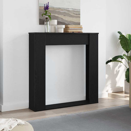 vidaXL Μεταλλικό Προστατευτικό Τζακιού 100x20x100cm Μαύρο