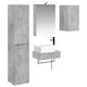 vidaXL Bathroom Vanity Unit Without Sink With Mirror With Light Gray
