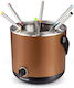 Costway Electric Fondue Pot Stainless Steel Brown 19x16.5cm