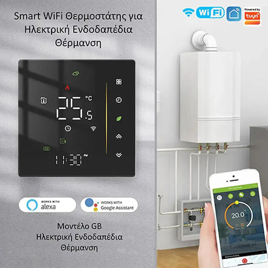 MOES 006 Digital Wall-Embedded Room Thermostat Smart with Wi-Fi