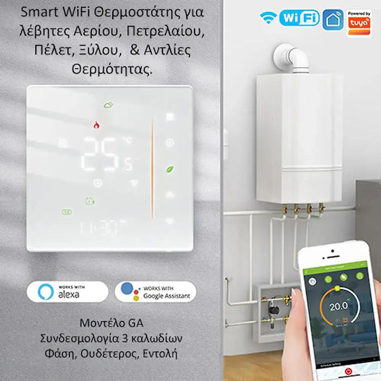MOES 006 Digital Wall-Embedded Room Thermostat Smart with Wi-Fi