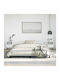 King Size Bed Base Upholstered with Velvet Gray with Slats for Mattress 183x213cm