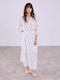 Celestino Women's Maxi Dress Cherries White