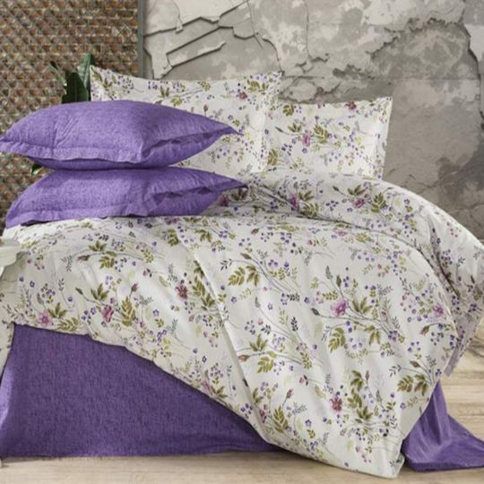 MayHome Set Paturi & Cuverturi Pat Single Din Bumbac Și Poliester Floral 160x240cm