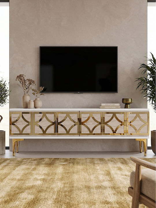 TV-Ständer Weiß M120xP30xH41cm